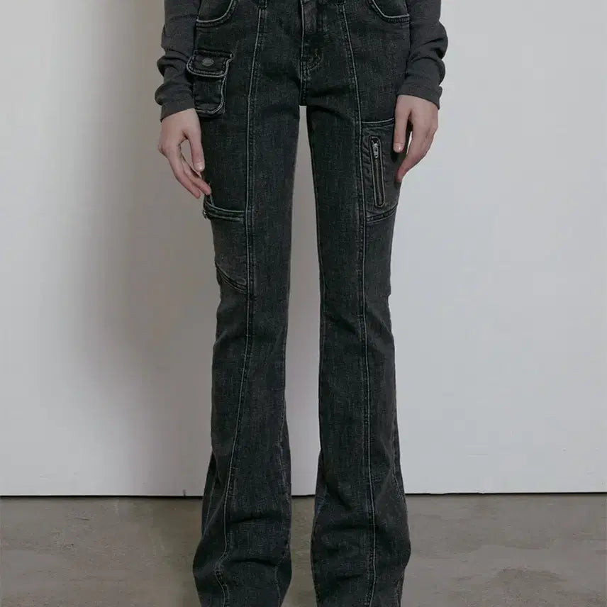 [BUNJANG] Bohemian Seoul Side Pocket Bootcut Jeans / 보헤미안서울 보헴서 SIDE POCKET BOOTCUT JEANS
