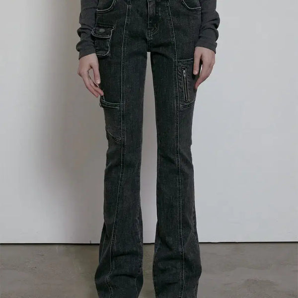 [BUNJANG] Bohemian Seoul Side Pocket Bootcut Jeans / 보헤미안서울 보헴서 SIDE POCKET BOOTCUT JEANS