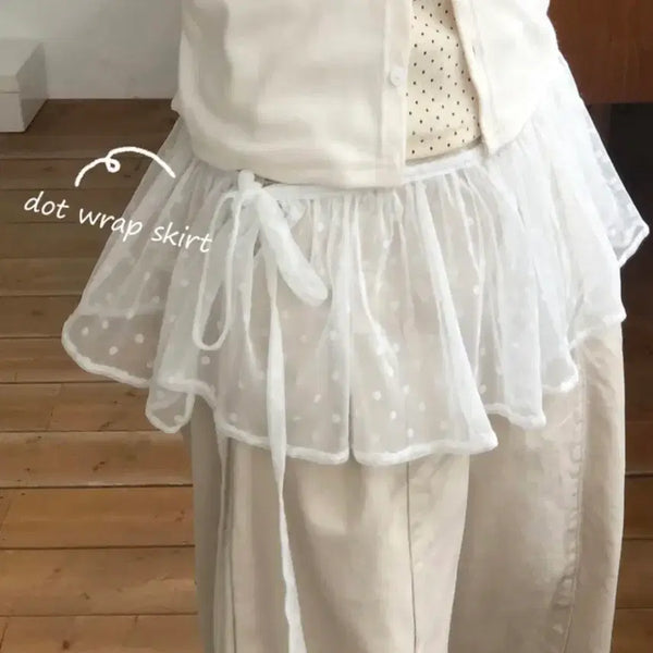 [BUNJANG] Dot Wrap Skirt / 도트 랩 스커트