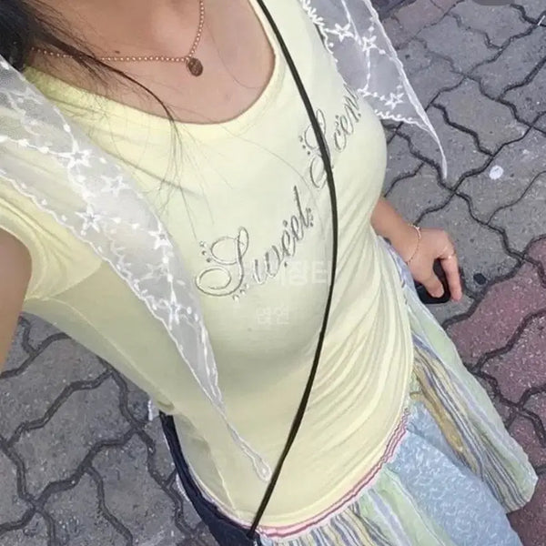[BUNJANG] Lemon Lace Vintage Coordi-Set Set Camome Mountain Villa Mirai Clip / 대장 레몬 레이스 빈티지 코디셋세트 카모메산장 미라이클립