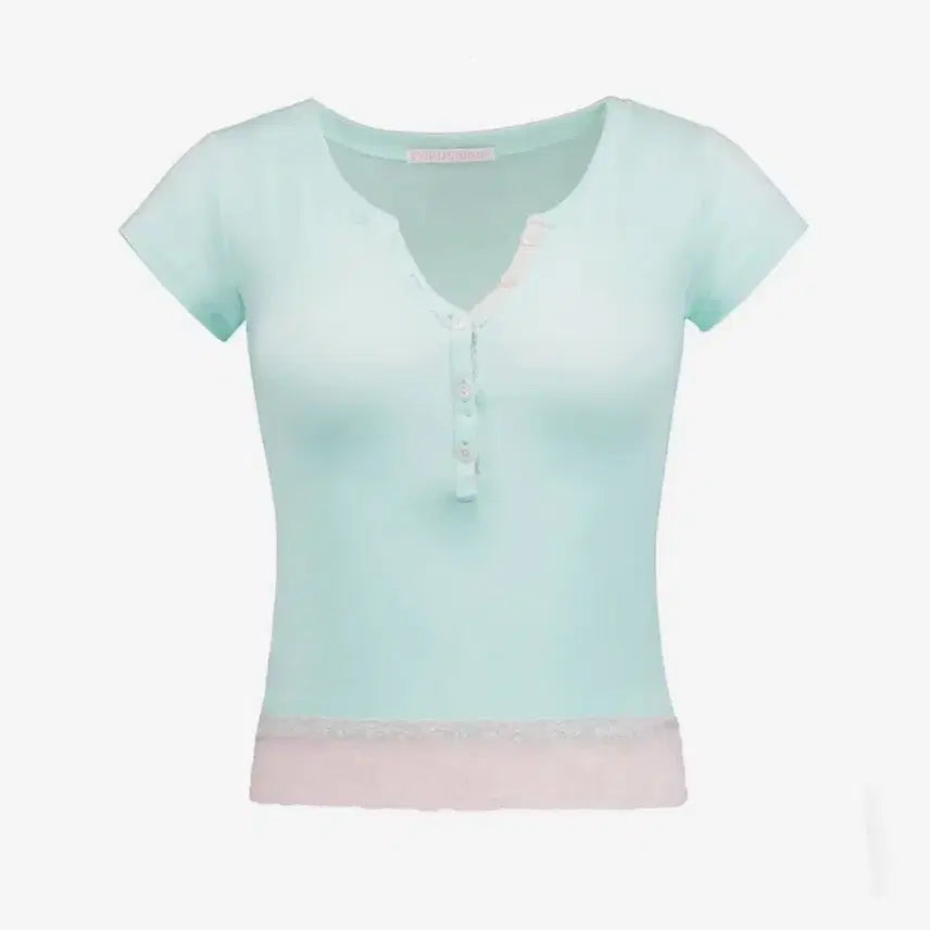 [BUNJANG] Fourling Baby Powder Lace Top Mint / 실사) 포어링 베이비 파우더 레이스 탑 민트