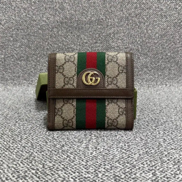 [BUNJANG] Gucci GG Ophidia Flap Women's Bifold Wallet / 구찌 GG 오피디아 플랩 여성 반지갑 지갑