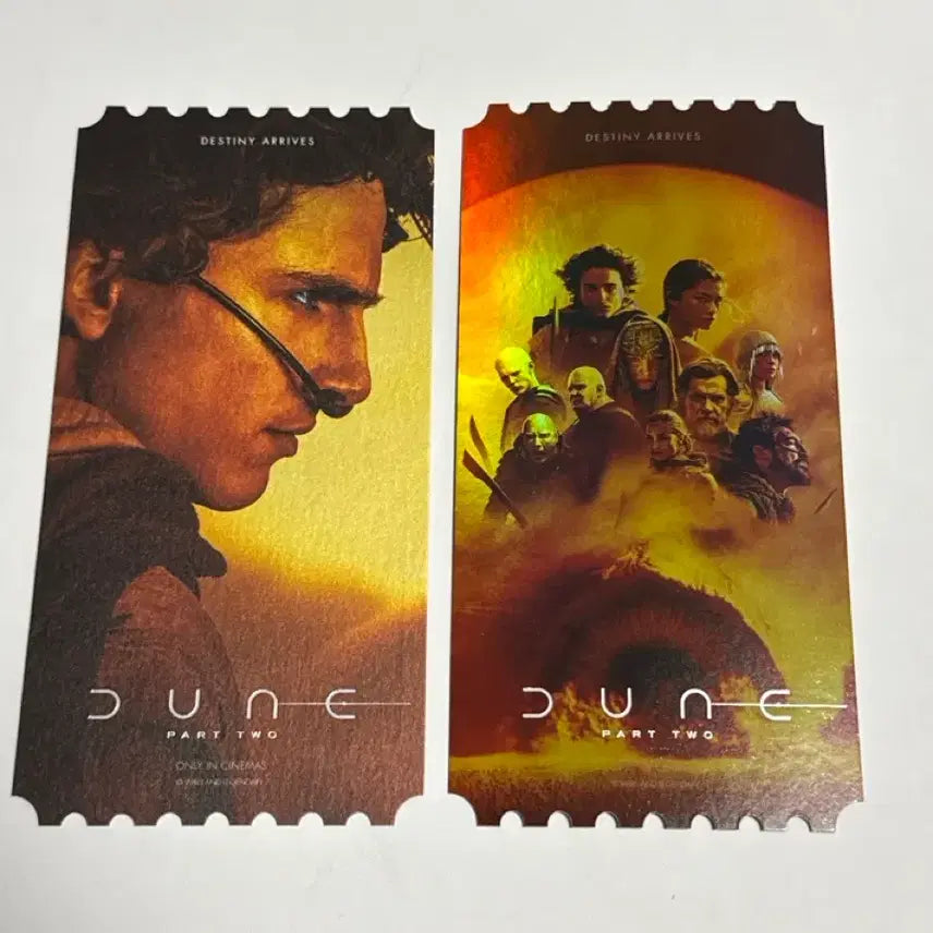 [BUNJANG] Dune 2 Original Ticket Set (2 Types) / 듄2 오리지널 티켓 오티 2종 세트
