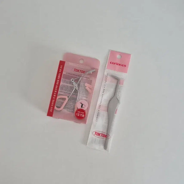 [BUNJANG] Corringo Tok Tok Hara Tweezers + Partial Curler Set / 코링코 톡톡하라 트위저 + 부분뷰러