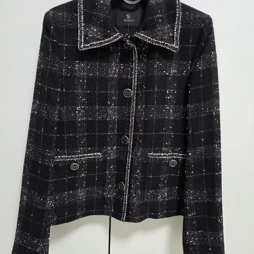 [BUNJANG] Sol e Gia Check Tweed Jacket New / 솔레지아 체크 트위드 자켓 85 새제품