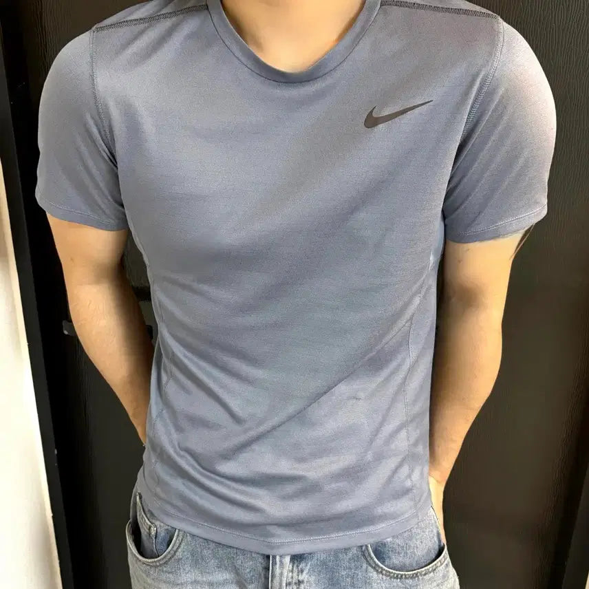 [BUNJANG] Nike Dri-FIT Running T-Shirt / 나이키 러닝 드라이핏 블루 기능성티 / 세탁완료