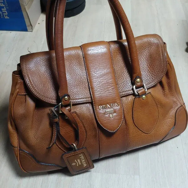 [BUNJANG] Prada Tote Bag Honey Brown Shoulder Bag / 프라다 토트백 허니 브라운 숄더백