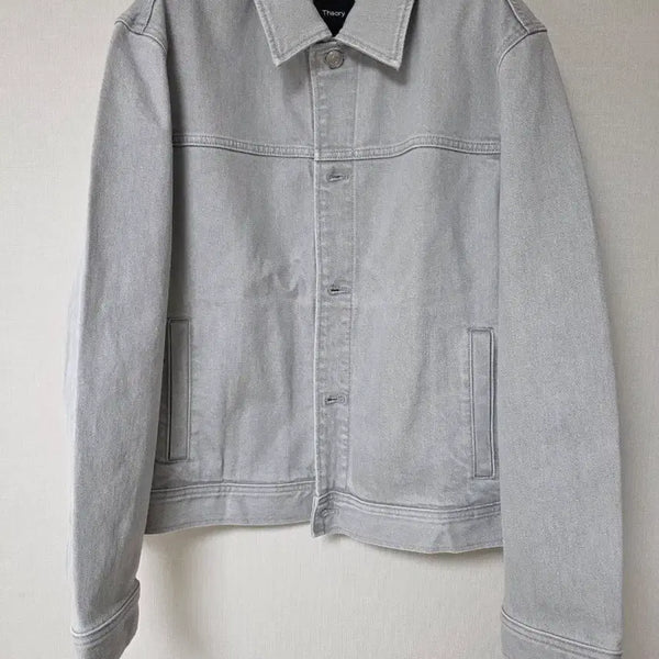 [BUNJANG] Theory Denim Trucker Jacket Antique Silver / [L] 띠어리 데님 트러커