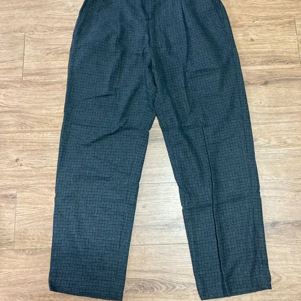 [BUNJANG] Uniqlo Tucked Wide Pants Brushed Twill Dark Grey / [L] 유니클로 턱 와이드 팬츠 슬랙스 브러시드 트윌 / 다크 그레이