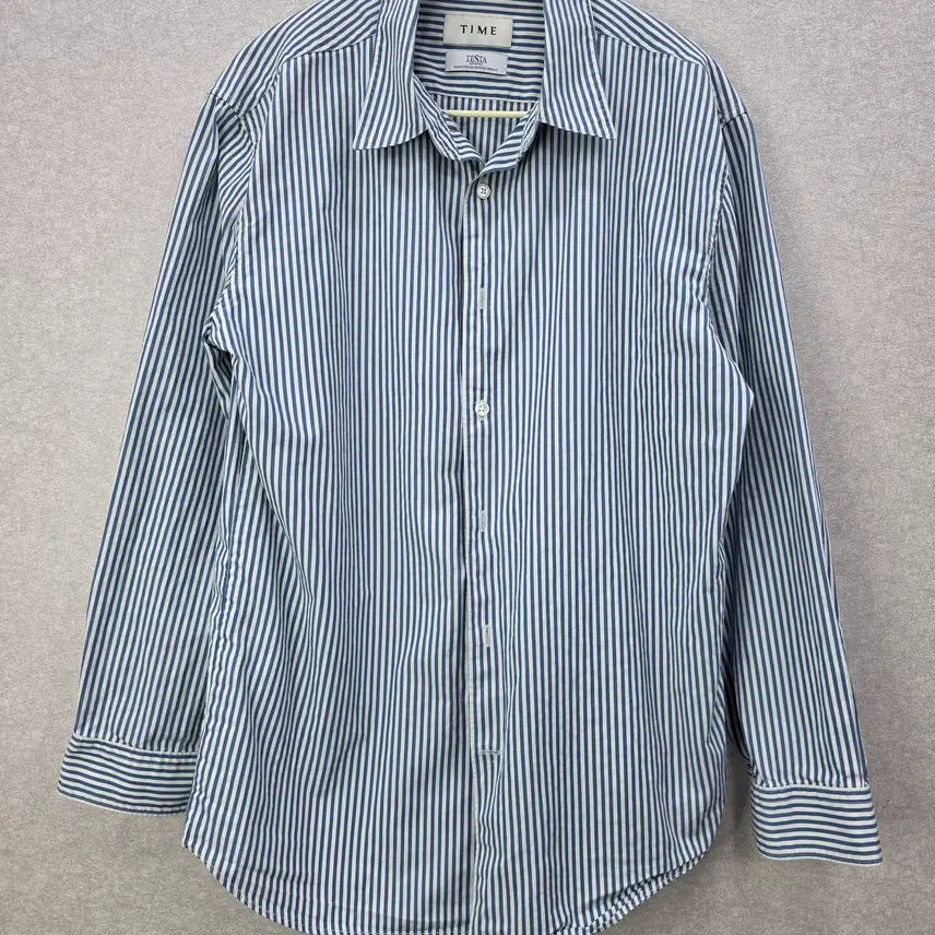 [BUNJANG] TIME Stripe Cotton Shirt / 한섬 TIME 스트라이프 코튼 셔츠