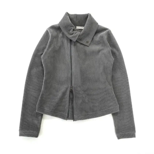 [BUNJANG] Uncut Two-Way Zip-Up Jacket - Grey / 언컷 투웨이 집업 자켓 그레이