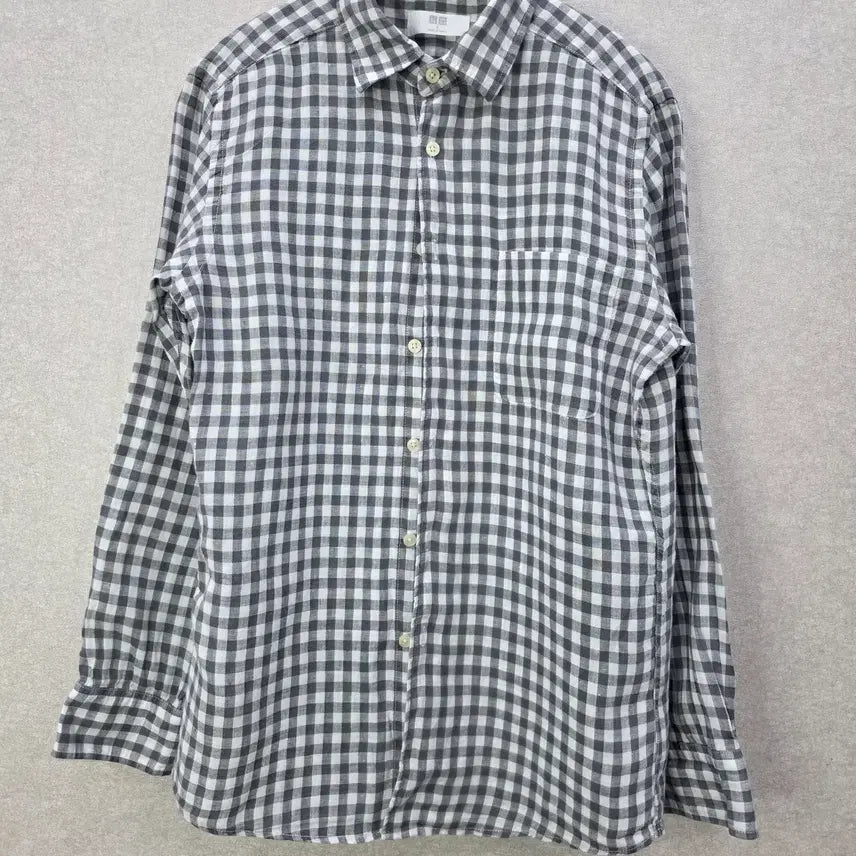 [BUNJANG] Uniqlo Linen Gingham Check Shirt / 유니클로 린넨 깅엄 체크 셔츠