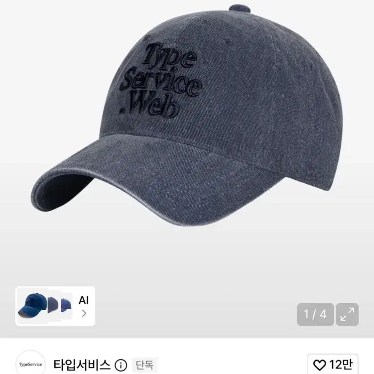[BUNJANG] Type Service Dark Blue Cap / 타입서비스 모자 다크블루