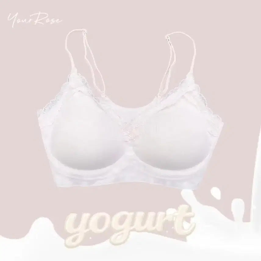 [BUNJANG] Your Roses Yogurt Lace Bra Angel Blush Pink / 유어로즈 후크버전 요거트 레이스 브라 브래지어 엔젤 블러쉬 핑크