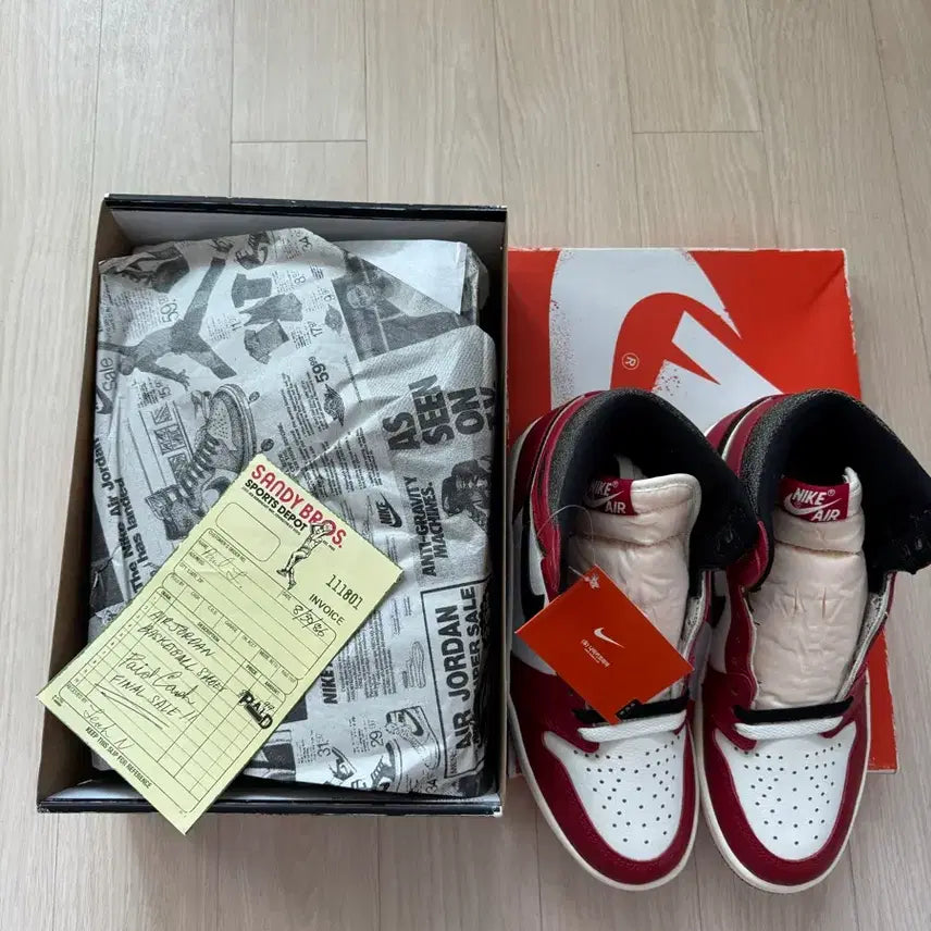 [BUNJANG] Nike Air Jordan 1 High OG Chicago Lost & Found 2022 / [새상품 265] 나이키 조던1 OG 시카고 로스트앤 파운드 2022