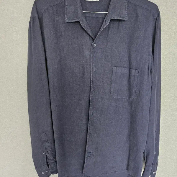 [BUNJANG] Loro Piana Linen Andre Shirt Navy / 로로피아나 린넨 안드레 셔츠 네이비