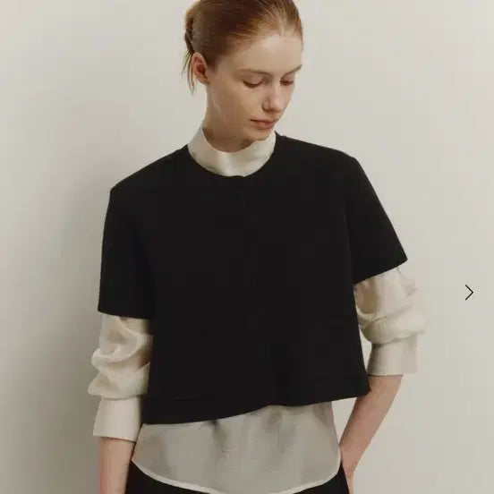 [BUNJANG] SIE Aren Half Sleeve Cardigan Black / 시에 아렌 하프 슬리브 가디건 블랙
