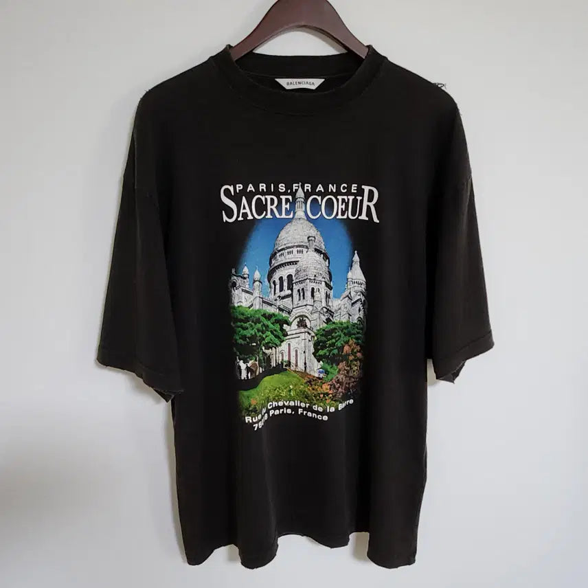 [BUNJANG] Balenciaga Notre Dame Cathedral Oversized T-Shirt XS / [XS] 발렌시아가 노트르담 성당 오버핏 반팔티 641532 TJVH6