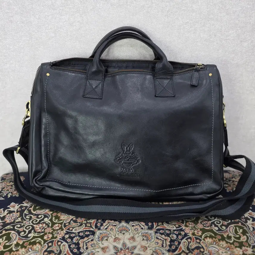 [BUNJANG] Omnia Crystal Natural Leather Briefcase / 옴니아 크리스탈 천연가죽 서류가방 OMNIA CRYSTAL