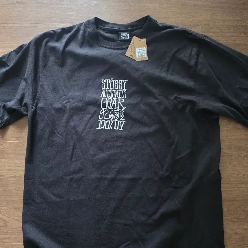 [BUNJANG] Stussy Authentic Gear Pigment Dyed T-Shirt Faded Black L / 스투시 어센틱 기어 피그먼트 다이드 티셔츠 페이디드 블랙L