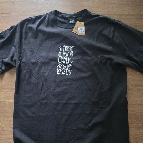[BUNJANG] Stussy Authentic Gear Pigment Dyed T-Shirt Faded Black L / 스투시 어센틱 기어 피그먼트 다이드 티셔츠 페이디드 블랙L