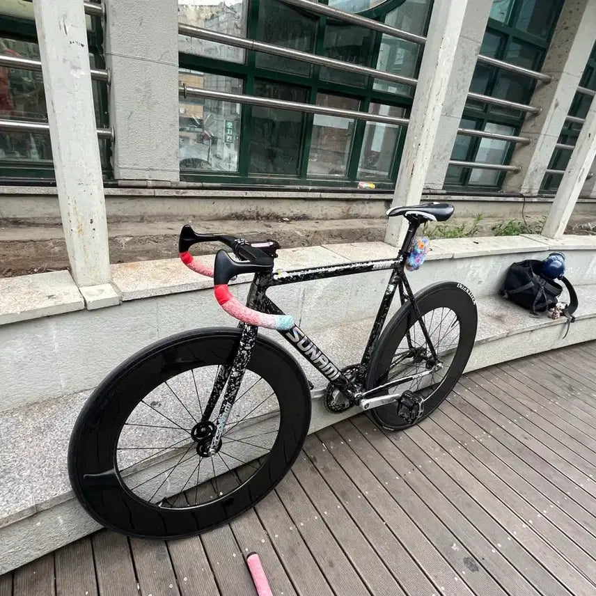 [BUNJANG] Tsunami L Size Bicycle Frame with Karma-Tto Handle Stem and Bunch Bar / 픽시