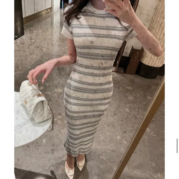 [BUNJANG] De Bella Fabiana Pattern Knit Dress / [정가10만새상품] 드벨라 파비아나 패턴 니트 원피스
