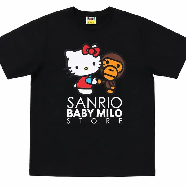 [BUNJANG] BAPE BABY MILO x Hello Kitty T-Shirt Black / 베이프 베이비 마일로 x 헬로키티 티셔츠 블랙