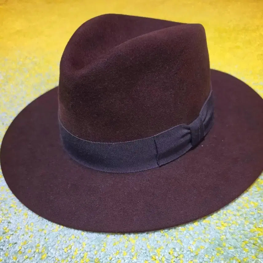 [BUNJANG] Saint Laurent Brown Fedora Hat Size 60 / 생로랑 페도라 브라운 60사이즈