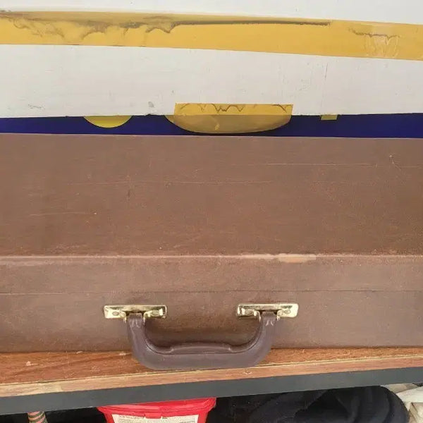 [BUNJANG] Brown Vintage Soprano Saxophone Hard Case / 브라운 색상 빈티지 소프라노가방케이스