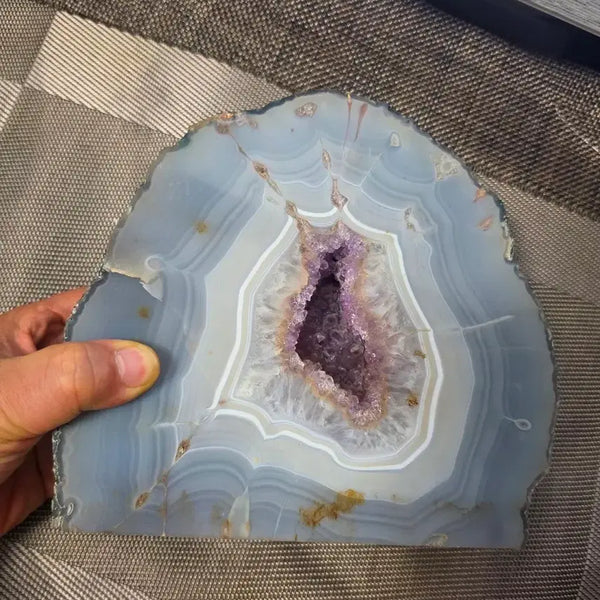 [BUNJANG] Large Natural Agate Geode Interior Decor (20*20*5cm) / 아게이트 천연원석 인테리어 소품(20*20*5)대형