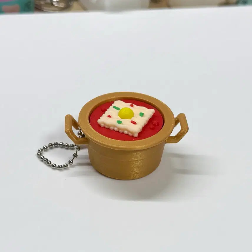[BUNJANG] Itzoke Ramyeon Pot Clicker Keycap Keyring / 양은냄비 라면 클리커 키캡 키링 클릭커