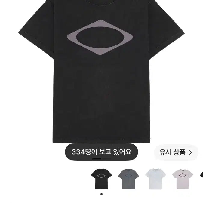 [BUNJANG] Mischief Rhombus Washed Basic T-shirt Washed Black / 오늘만 급처 미스치프 롬버스 워시드 베이직 티셔츠 워시드 블랙