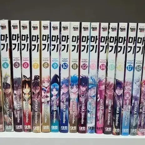 [BUNJANG] Magi: The Labyrinth of Magic & The Adventures of Sinbad Manga Volumes (1-28, 1-8) - First Edition / 마기 MAGI  신드바드의 모험 만화책 초판(1-28/1~8)