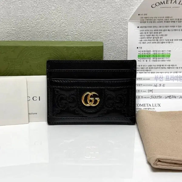 [BUNJANG] Gucci GG Matelassé Card Wallet Black / (26SS/A+)구찌 GG 마틀라세 카드지갑