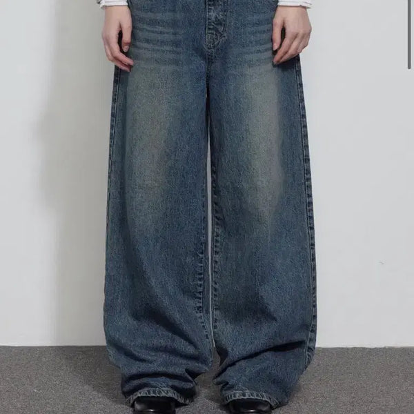 [BUNJANG] Bohemian Seoul Double Waisted Wide Denim Pants / 보헤미안서울 더블웨이스티드 팬츠 바지