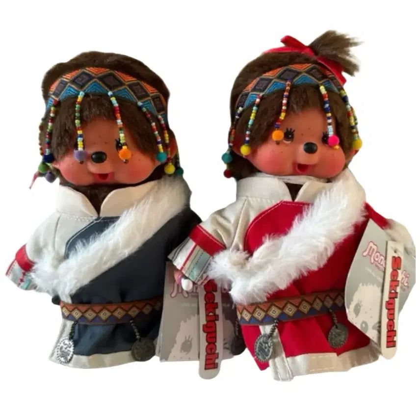 [BUNJANG] Vintage Monchhichi Traditional Ethnic Set Rare / 고전 몬치치 전통의상 에스닉 세트 희귀