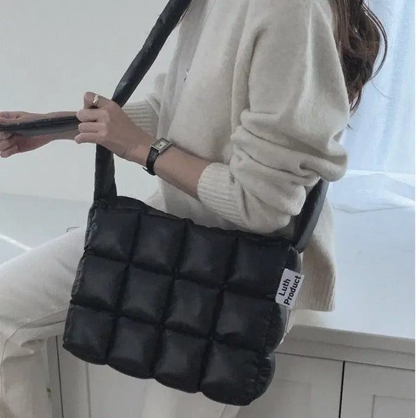 [BUNJANG] Lude's Product Padded Bag Black Glossy L / 루스프로덕트 패딩백 블랙 유광 L 새상품