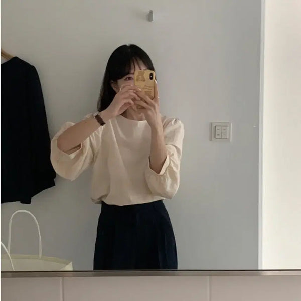 [BUNJANG] Linen Blouse / 린넨 블라우스