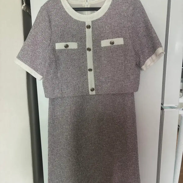 [BUNJANG] Roem Tweed Dress RMOWC25R97 / 로엠 트위드 원피스 RMOWC25R97