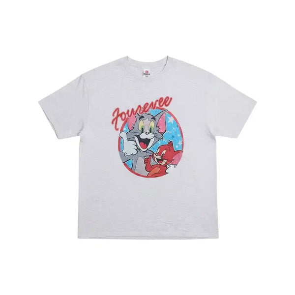 [BUNJANG] Tom and Jerry Printing Short Sleeve T-Shirt / 남성L/ 수입 톰과제리 프린팅 반팔티 22-106