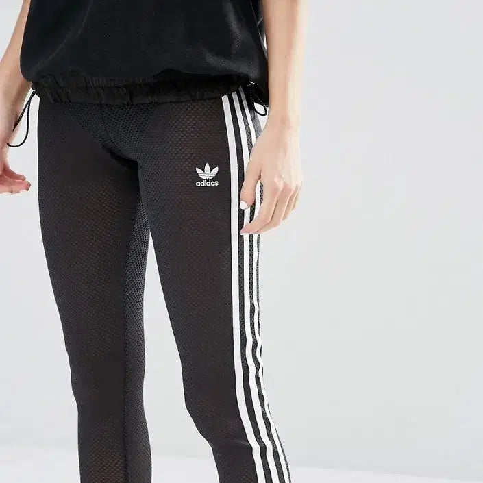 [BUNJANG] Adidas Originals Mesh Three Stripe Leggings (US-S) / 아디다스 Mesh Leggings