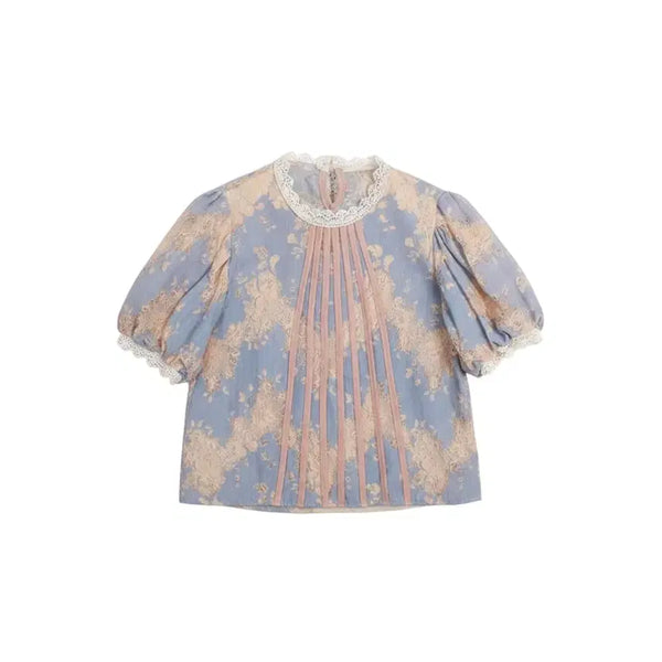[BUNJANG] J&I TINA Women's Shirring Short Sleeve Blouse / 여성F/ J&I TINA 셔링 반팔 블라우스 22-114