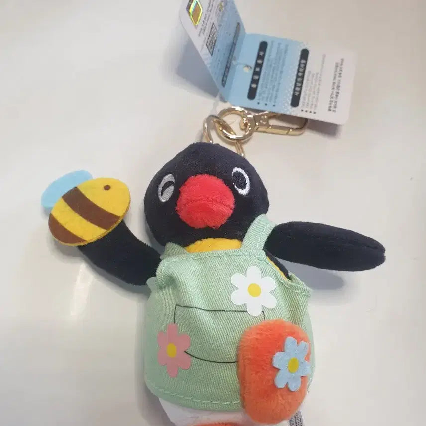 [BUNJANG] Pingu Florist Bag Charm Doll Keychain / 핑구 플로리스트 가방고리 인형 키링