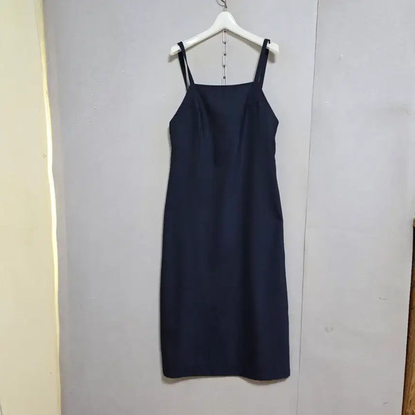[BUNJANG] Song Studio Wool Blend Navy Dress Size 36 (Fits 55) / 쏭스튜디오 원피스 55  n6704