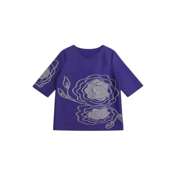 [BUNJANG] Women's Floral Pleated Blouse / 여성F/ 플로럴 플리츠 블라우스PP 22-121