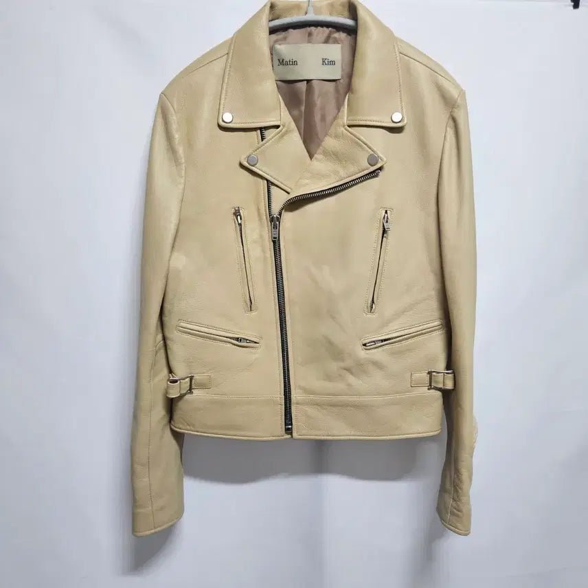 [BUNJANG] Matin Kim Lambskin Leather Jacket M / 마뗑킴 램스킨 양가죽 레더자켓 M