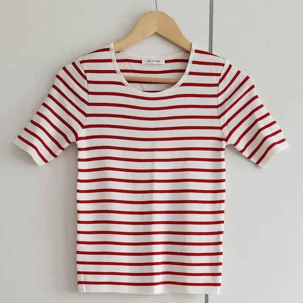 [BUNJANG] Labore Striped Short-Sleeve T-Shirt / 라보레 단가라 반팔티[새상품]