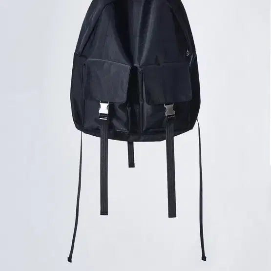[BUNJANG] Lee Woo Kama Caras Silver Buckle Backpack Black / 이우가마카라스 실버버클백팩