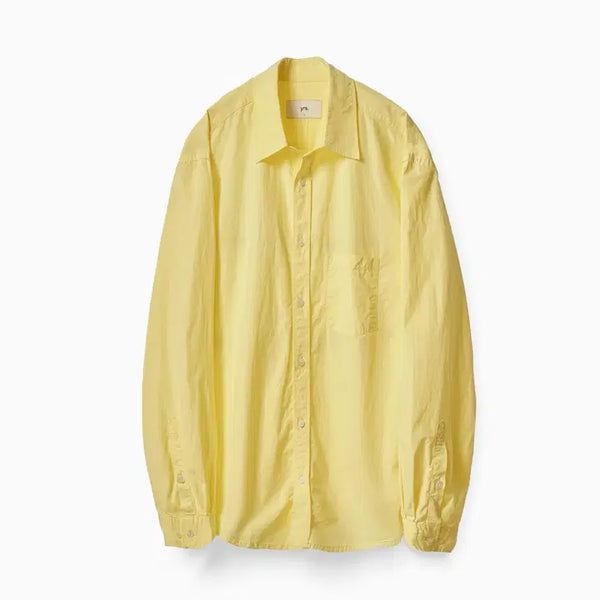 [BUNJANG] Cotton Rayon Washed Poika Shirt / [S] Cotton Rayon Washed Poika Shirt